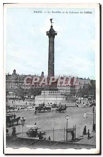 Cartes postales Paris La Bastille et la Colonne de Juillet