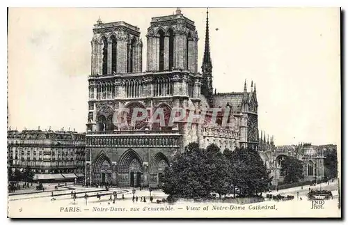 Cartes postales Paris Notre Dame vue d'ensemble