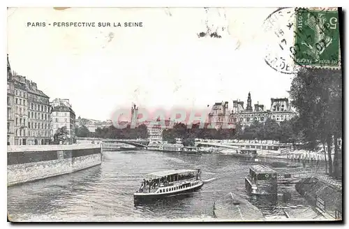 Cartes postales Paris Perspective sur la Seine