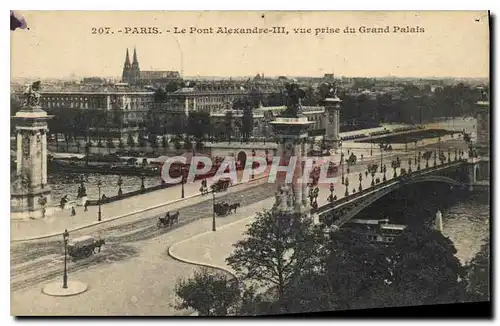 Ansichtskarte AK Paris Le Pont Alexandre III vue prise du Grand Palais