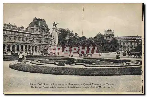 Ansichtskarte AK Paris Le Louvre et le Monument Quand Meme de Mercie