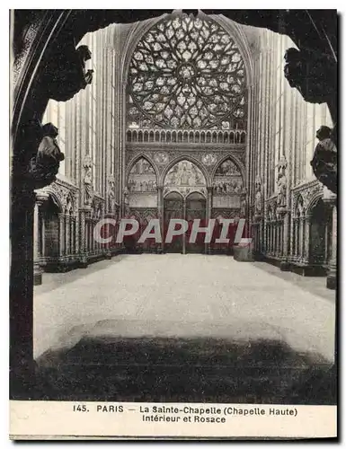 Ansichtskarte AK Paris La Sainte Chapelle Chapelle Haute Interieur et Rosace