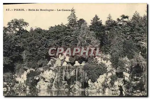 Ansichtskarte AK Paris Bois de Boulogne La Cascade