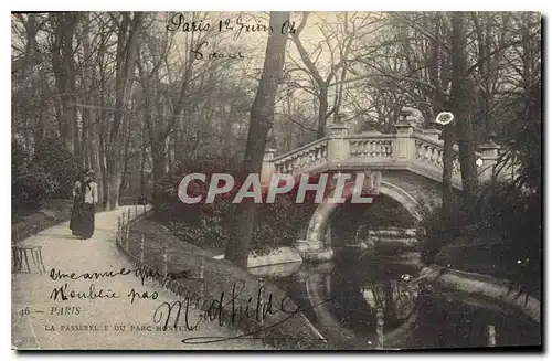 Cartes postales Paris La Passerelle du Parc Montchau