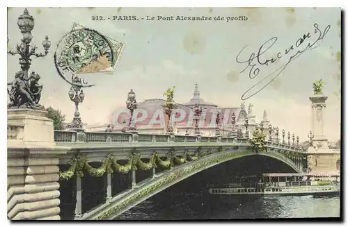 Ansichtskarte AK Paris Le Pont Alexandre de profil