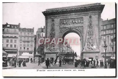 Cartes postales Paris Boulevard & Porte St Denis