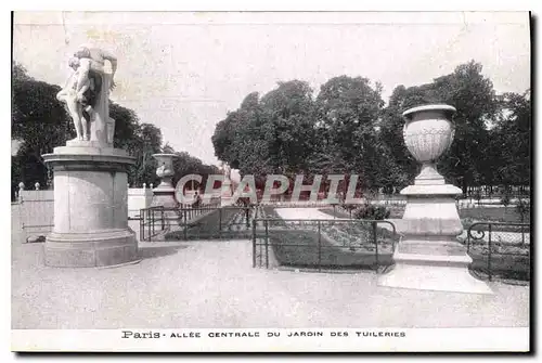 Ansichtskarte AK Paris Allee centrale du Jardin des Tuileries