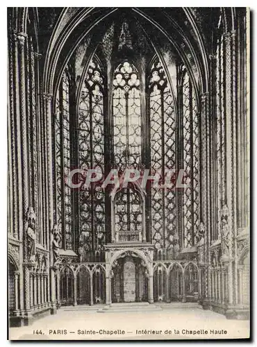 Cartes postales Paris Sainte Chapelle Interieur de la Chapelle Haute