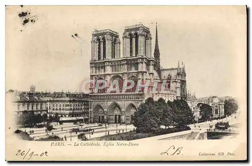 Cartes postales Paris La Cathedrale Eglise Notre Dame