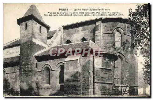 Cartes postales Paris Eglsie Saint Julien le Pauvre