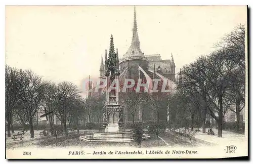 Ansichtskarte AK Paris Jardin de l'Archeveche l'Abside de Notre Dame