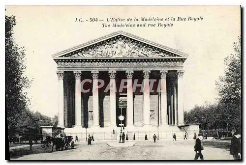 Cartes postales L'Eglise de la Madeleine et la Rue Royale