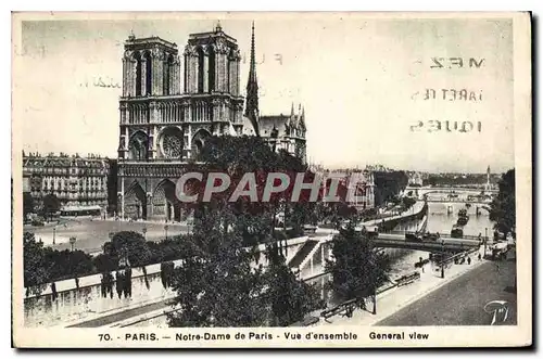Cartes postales Paris Notre Dame de Paris Vue d'ensemble