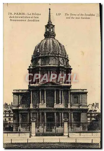 Cartes postales Paris Le Dome des Invalides et les Nouveuax Jardin