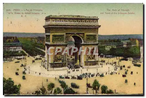 Ansichtskarte AK Paris L'Arc de Triomphe et le Tombe du Soldat Inconnu