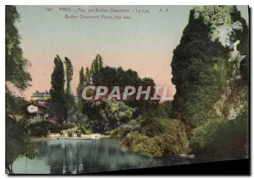 Cartes postales Paris Parc des Buttes Chaumont le Lac