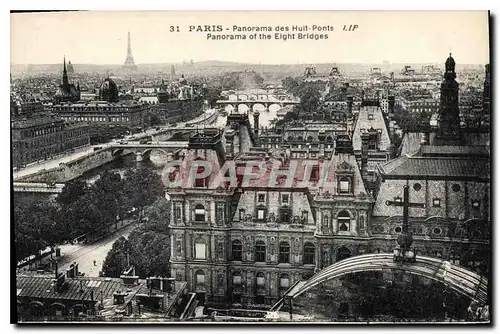 Ansichtskarte AK Paris Panorama des Huit Ponts