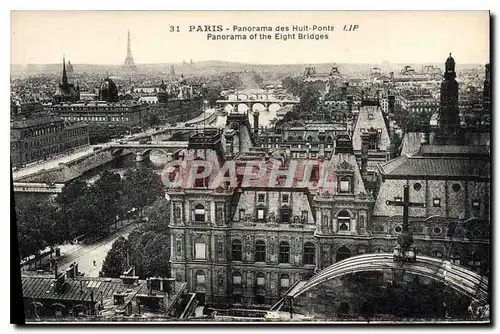 Ansichtskarte AK Paris Panorama des Huit Ponts