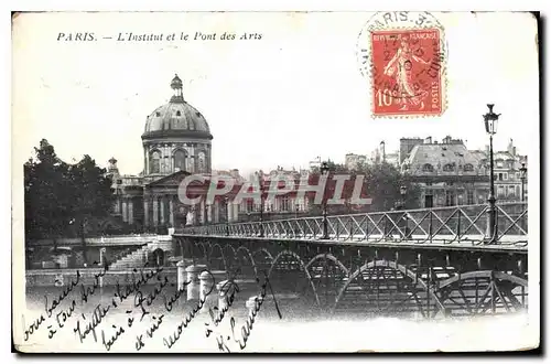 Ansichtskarte AK Paris L'Institut et le Pont des Arts