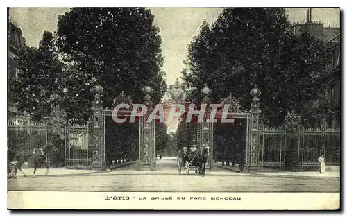 Ansichtskarte AK Paris la Grille du Parc Monceau