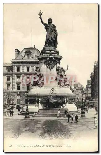 Cartes postales Paris la statue de la Republique