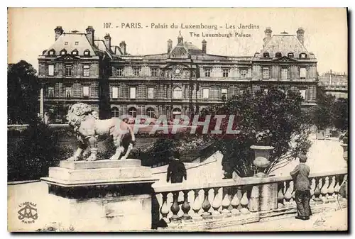 Cartes postales Paris Palais du Luxembourg les jardins