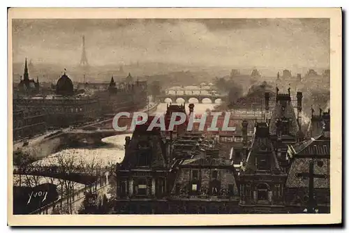 Ansichtskarte AK Paris en Flanant vue panoramique de Paris Perspective des Sept Ponts