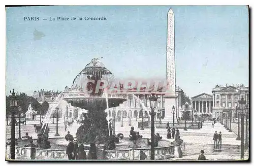 Cartes postales Paris la Place de la Concorde