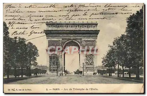 Cartes postales Paris Arc de Triomphe de l'Etoile