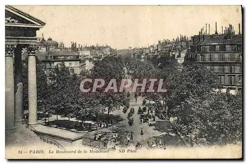 Cartes postales Paris Le Boulevard de la Madeleine