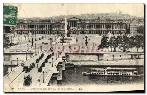 Cartes postales Paris Panorama vers la Place de la Corcorde