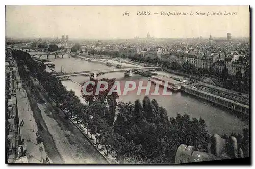 Ansichtskarte AK Paris Perspective sur la Seine prise du Louvre