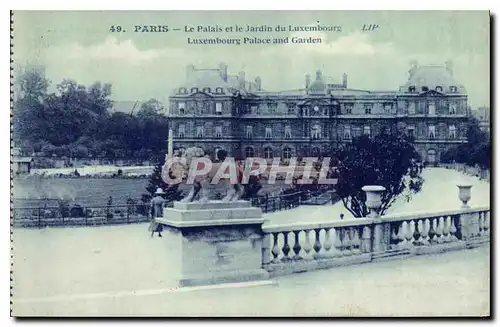 Ansichtskarte AK Paris Le Palais et le Jardin du Luxembourg