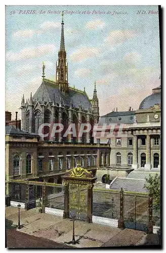 Ansichtskarte AK Paris La Sainte Chapelle et le Palais de Justice