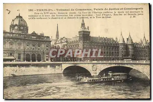 Cartes postales Paris Ier Tribunal de Commerce Palais de Justice et Conciergerie