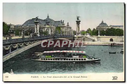 Cartes postales Paris Le Pont Alexandre III et le Grand Palais