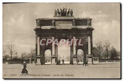 Ansichtskarte AK Paris Arc de Triomphe du Carrousel Jardin des Tuileries