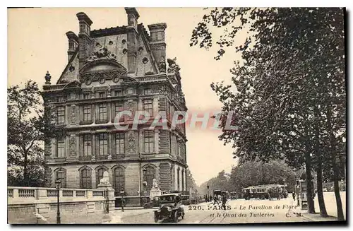 Cartes postales Paris Le Pavillon de Flore et le Quai des Tuileries