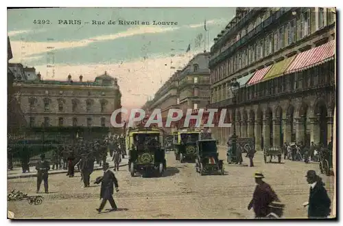 Ansichtskarte AK Paris Rue de Rivoli au Louvre