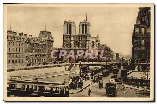 Ansichtskarte AK Paris en flanant Notre Dame vue de la Place St Michel