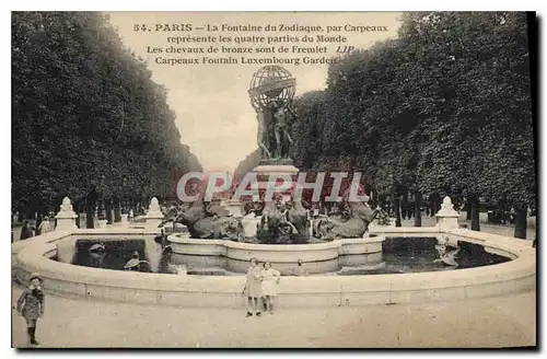 Ansichtskarte AK Paris La Fontaine du Zodiaque par Carpeaux represente les quatre parties du Monde