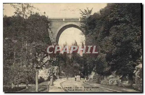 Ansichtskarte AK Paris Parc des Buttes Chaumont Le Pont de Briques