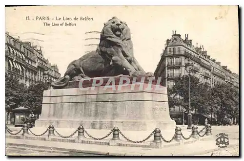 Cartes postales Paris le Lion de Belfort