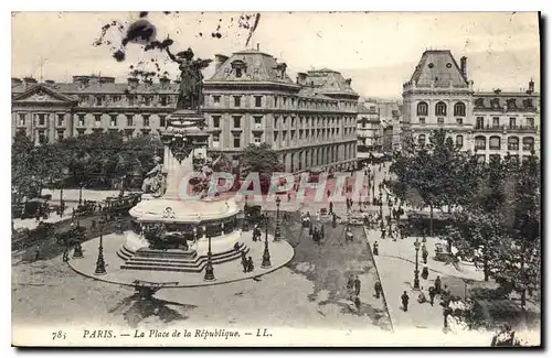 Cartes postales Paris la place de la Republique