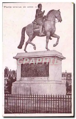 Cartes postales Paris statue de Henri IV