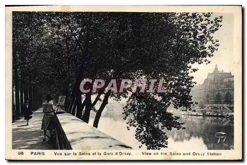 Cartes postales Paris vue sur la Seine et la Gare d'Orsay