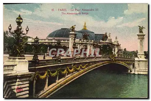 Cartes postales Paris Le Pont Alexandre III