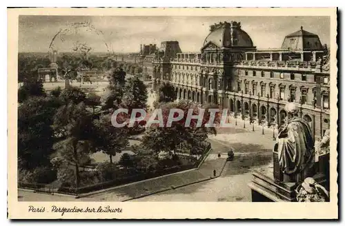 Cartes postales Paris Perspective sur Louvre