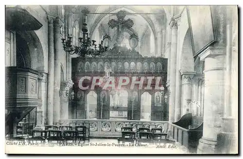 Cartes postales Paris Eglise St Julien le Pauvre Le Choeur