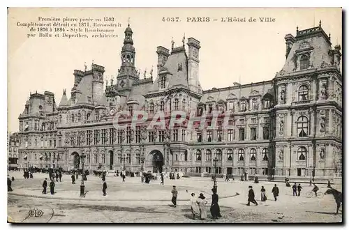 Cartes postales Paris L'Hotel de Ville